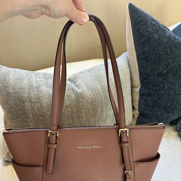 Michael Kors Leather Jet Set East West Top Zip Tote *Non Outlet*  Dusty Rose - Picture 7 of 7